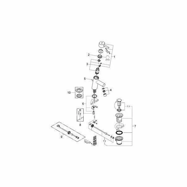 Baterie lavoar Grohe Concetto crom lucios [2]