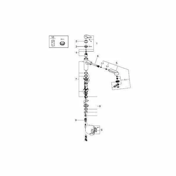 Baterie bucatarie Grohe Eurodisc Cosmopolitan cu dus extractibil si doua tipuri de jet [2]