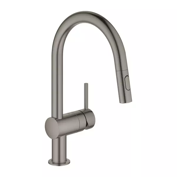 Baterie bucatarie cu dus extractibil Grohe Minta antracit periat Hard Graphite [1]