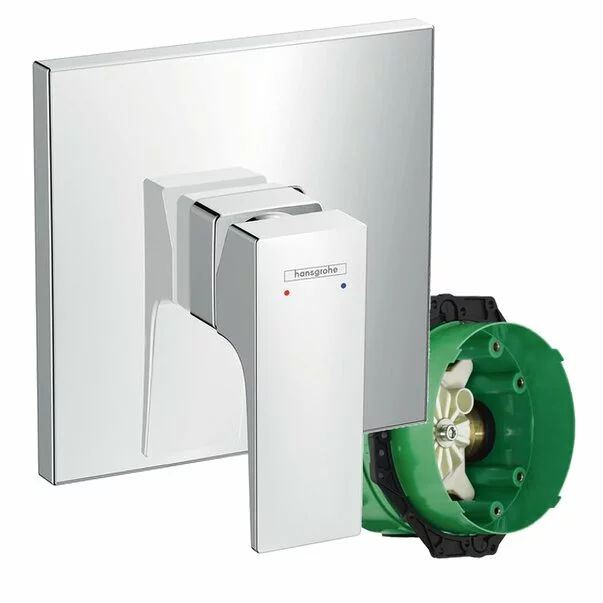 Baterii baie - Baterie dus incastrata Hansgrohe Metropol crom + corp incastrat iBox