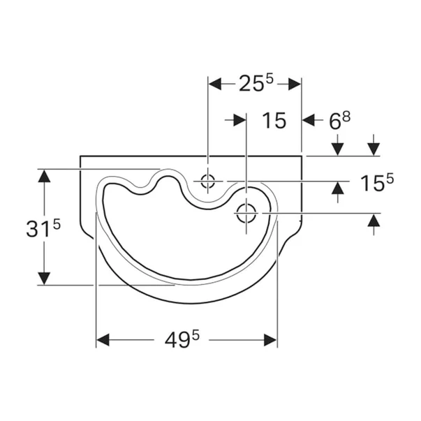 Lavoar pentru copii Geberit Bambini alb 60 cm [3]