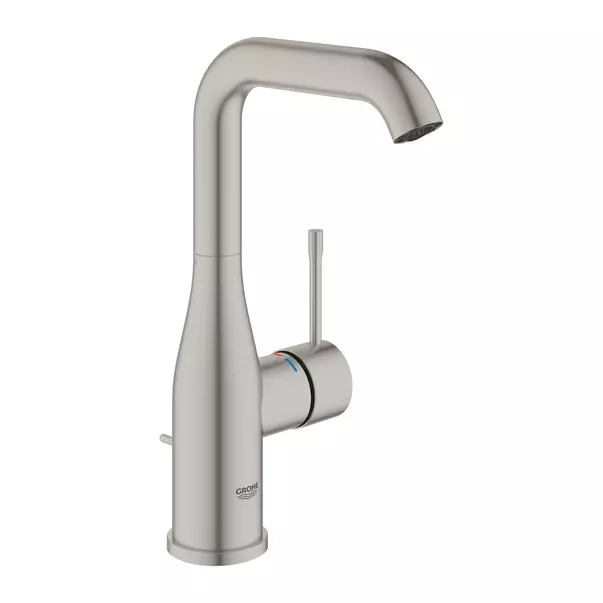 Baterie lavoar Grohe Essence L cu ventil Pop-Up crom periat Supersteel [2]