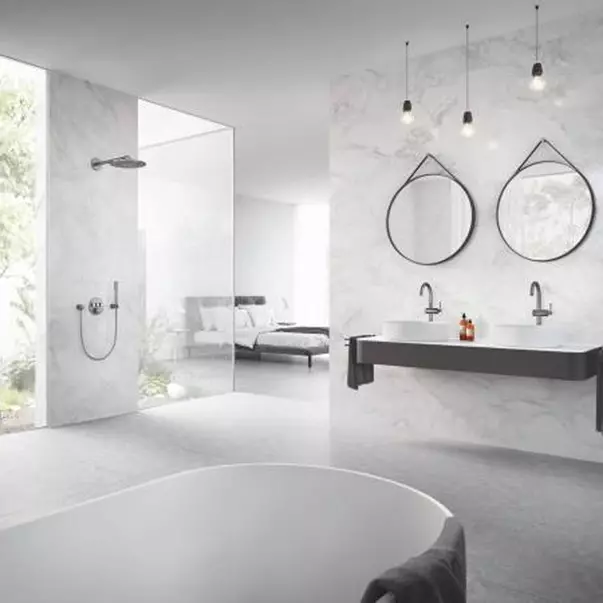 Baterii baie - Baterie lavoar inalta Grohe Atrio XL monocomanda antracit periat Hard Graphite