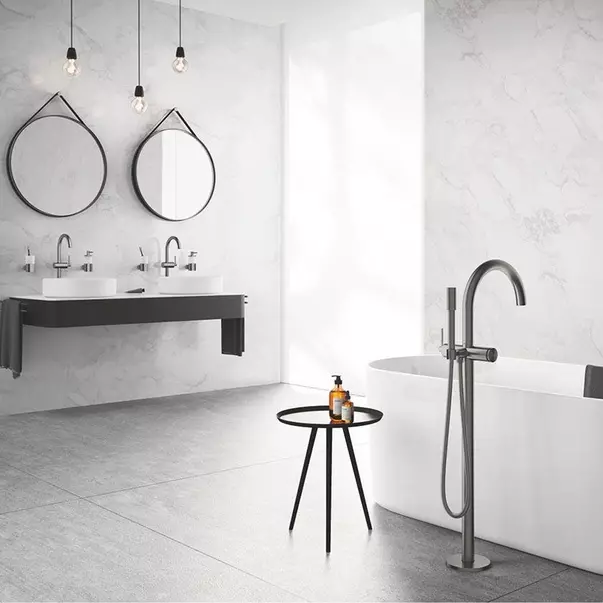 Baterie lavoar inalta Grohe Atrio XL monocomanda antracit periat Hard Graphite [3]