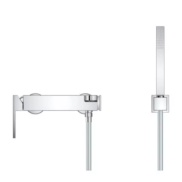Baterie cada - dus Grohe Plus crom lucios cu set de dus [4]