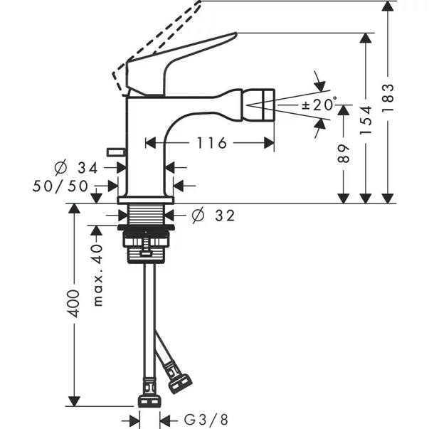 Baterie bideu Hansgrohe Axor CitterioM [3]