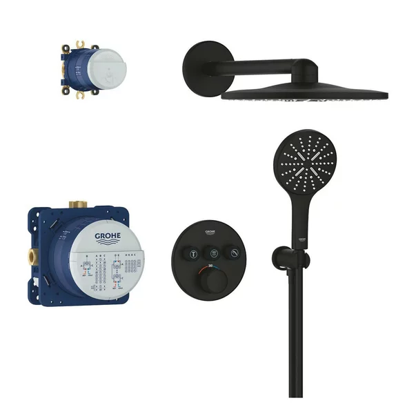 Sistem de dus negru mat Grohe SmartControl SmartActive 310 Round [1]