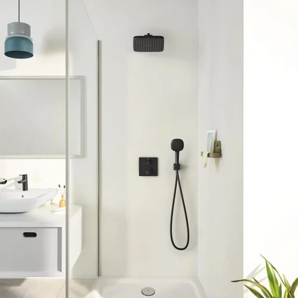 Sistem de dus incastrat Grohe Precision cu palarie patrata Vitalio Comfort 250 negru mat [4]