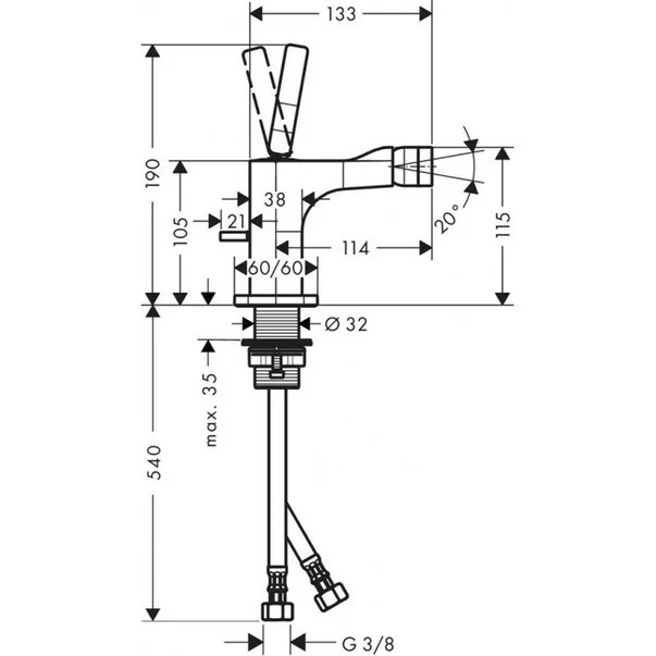 Baterie bideu Hansgrohe Axor CitterioE [2]