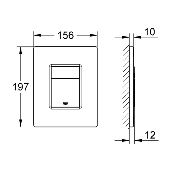 Clapeta de actionare Grohe Skate Cosmopolitan antracit Hard Graphite mat [4]