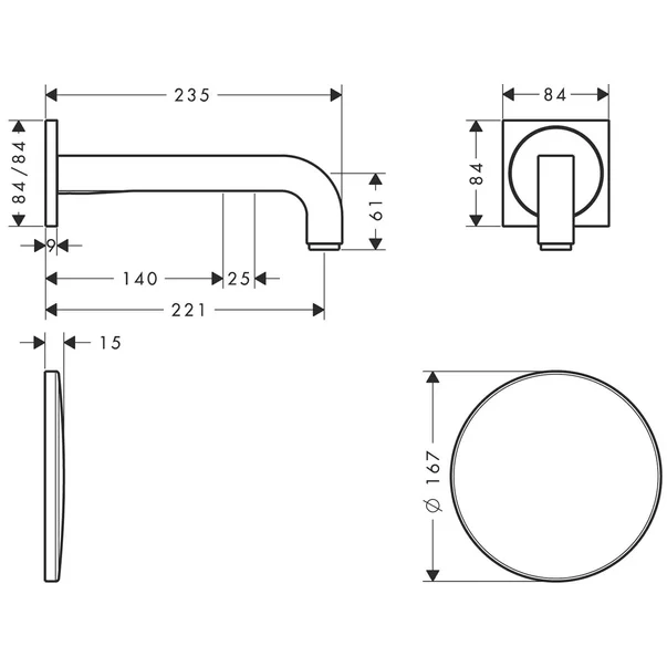 Baterie lavoar cu senzor incastrata Hansgrohe Axor Citterio [2]