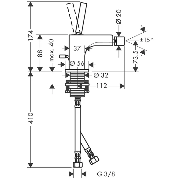 Baterie bideu Hansgrohe Axor Citterio [2]
