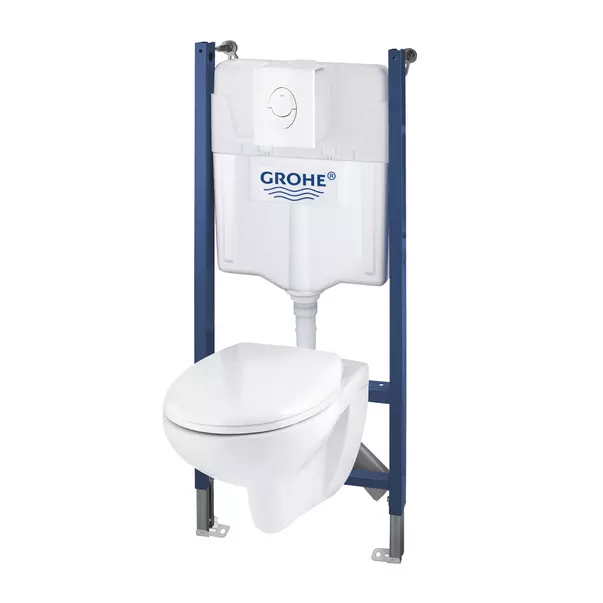 Set rezervor WC Grohe Solido 2 in 1 si clapeta alba Skate Air plus vas WC cu capac softclose [2]