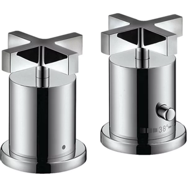 Baterii baie - Set superior baterie termostatata pentru marginea cazii cu 2 orificii Hansgrohe Axor Citterio