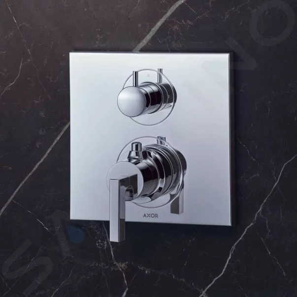 Baterii baie - Baterie dus termostatata incastrata Hansgrohe Axor Citterio cu divertor