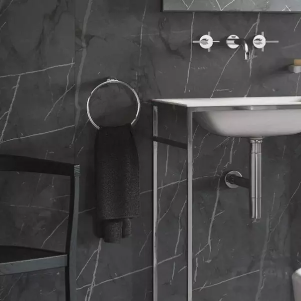 Cuiere si suporturi prosoape - Inel portprosop Grohe Atrio antracit periat Hard Graphite