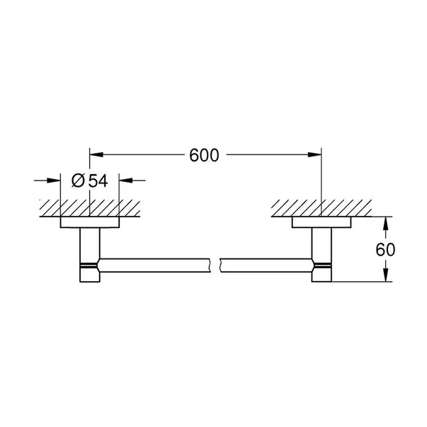 Bara portprosop Grohe Essentials 60 cm auriu periat Cool Sunrise [2]