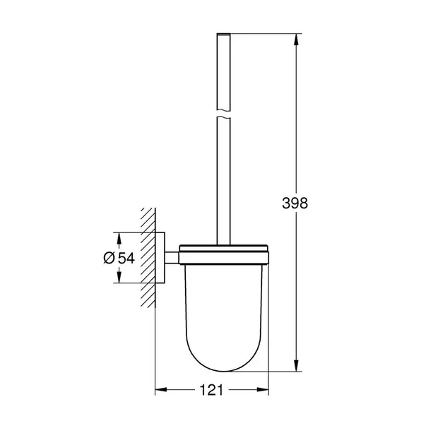 Perie WC Grohe Essentials antracit lucios Hard Graphite [3]