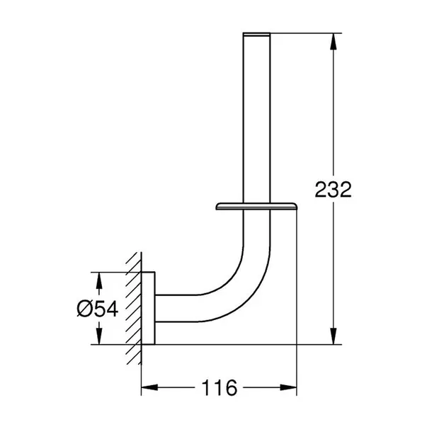 Suport rezerva hartie igienica Grohe Essentials finisaj auriu lucios Cool Sunrise [2]