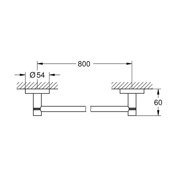 Bara portprosop Grohe Essentials 80 cm auriu lucios Cool Sunrise [2]