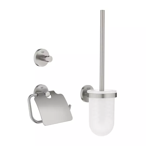 Set accesorii Grohe Essentials City 3 in 1 crom periat Supersteel [1]