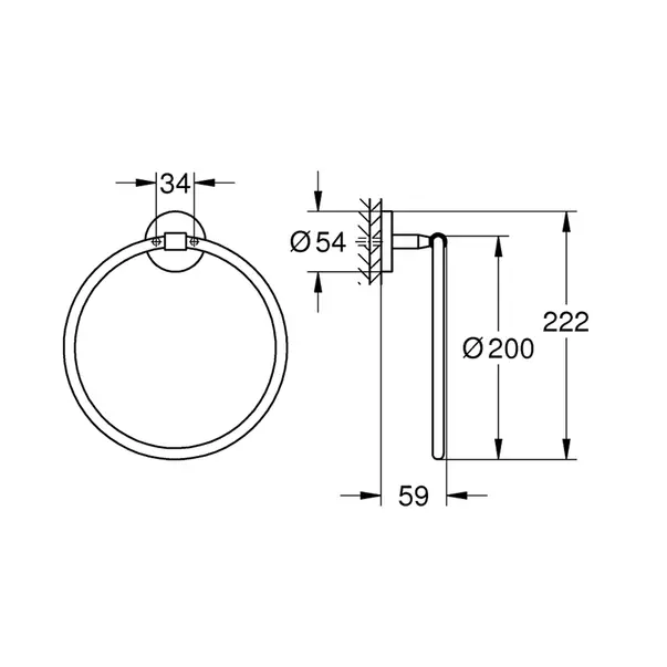 Inel portprosop Grohe BauCosmopolitan crom lucios [4]