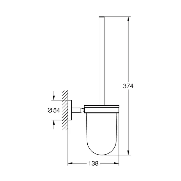 Perie WC Grohe BauCosmopolitan crom lucios [3]
