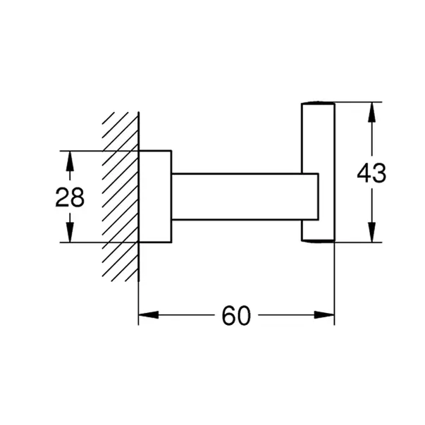Cuier Grohe Essentials Cube antracit periat Hard Graphite [3]