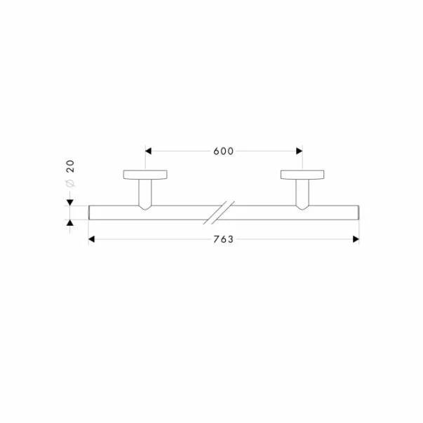 Suport prosop 600 mm Hansgrohe Logis crom [3]