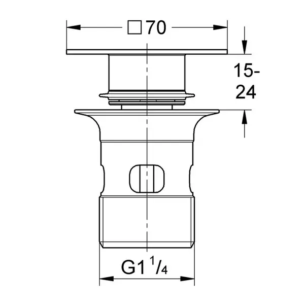 Ventil lavoar Push-Open Grohe antracit periat Hard Graphite [2]