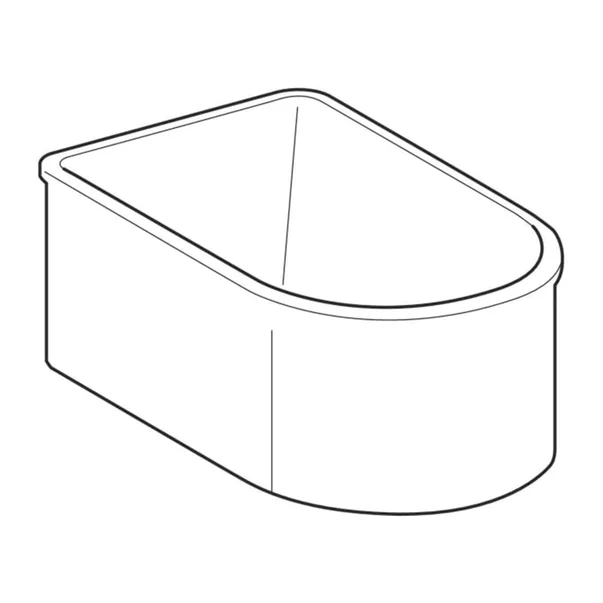 Cada asimetrica pentru copii Geberit Bambini alb 77x47 cm [3]