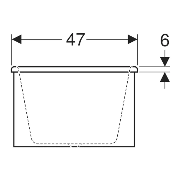 Cada asimetrica pentru copii Geberit Bambini alb 77x47 cm [4]