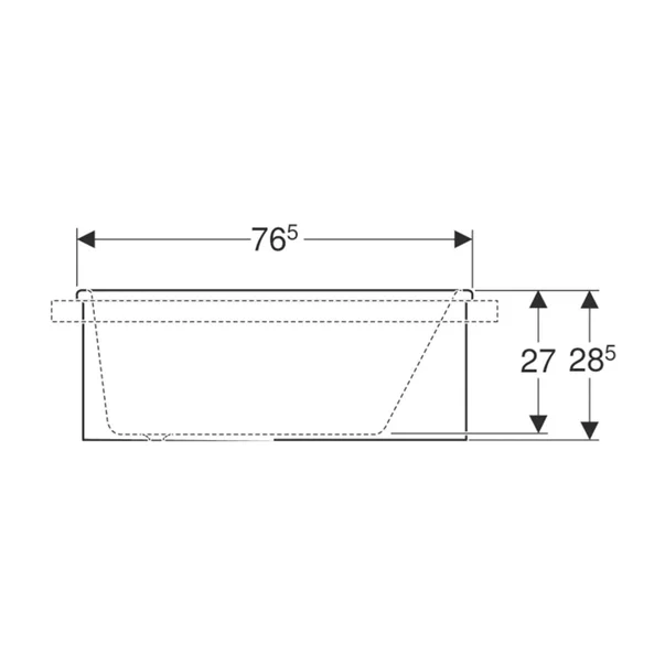 Cada asimetrica pentru copii Geberit Bambini alb 77x47 cm [5]
