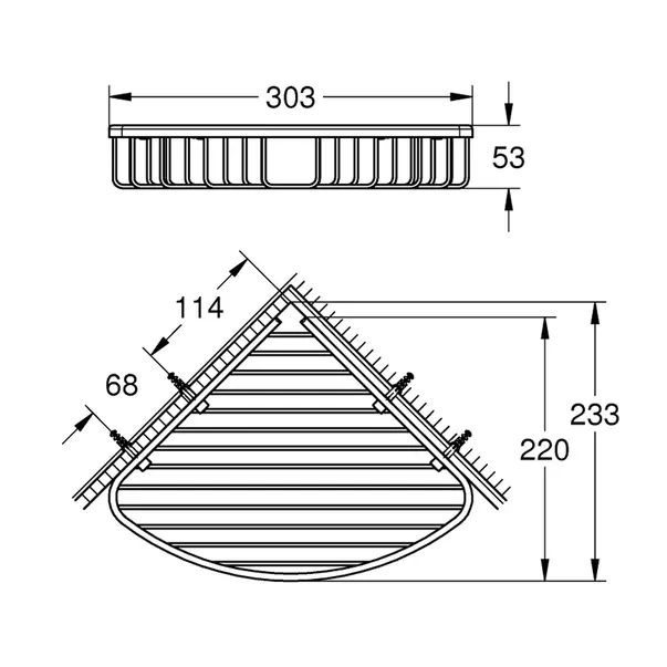 Etajera dus de colt Grohe BauCosmopolitan crom lucios [2]