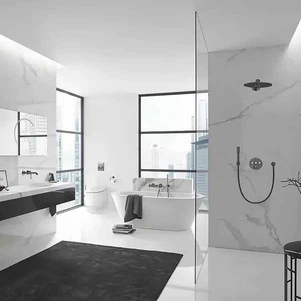 Accesorii toaleta - Suport hartie igienica Grohe Essentials antracit periat Hard Graphite