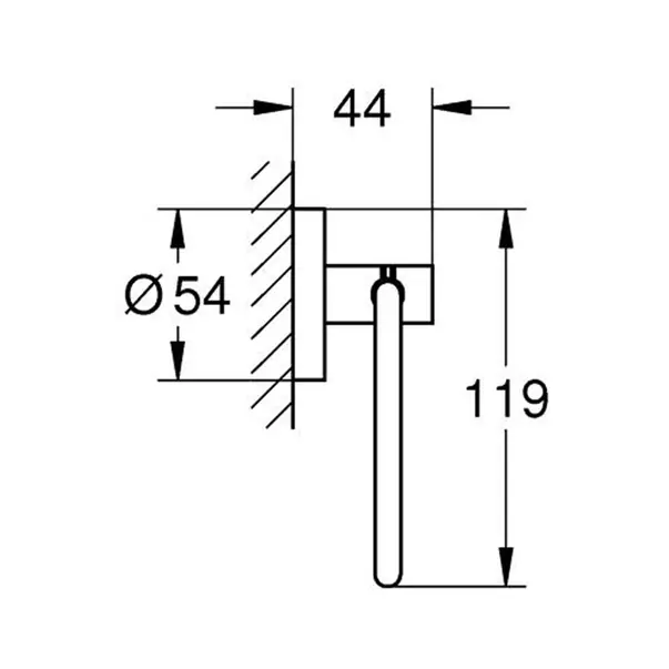 Suport hartie igienica Grohe Essentials antracit periat Hard Graphite [3]