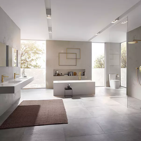 Suport hartie igienica Grohe Essentials finisaj auriu periat Cool Sunrise [2]