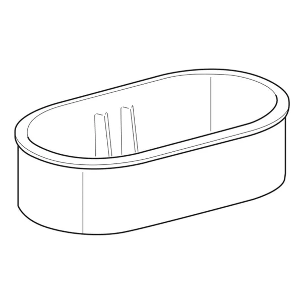 Cada ovala pentru copii Geberit Bambini alb 91x52 cm [3]