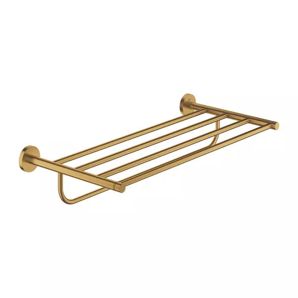 Cuiere si suporturi prosoape - Bara portprosop cu suport Grohe Essentials 60 cm auriu periat Cool Sunrise