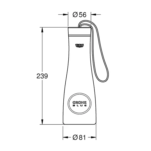Termos Grohe Blue 450 ml antracit periat Hard Graphite [3]