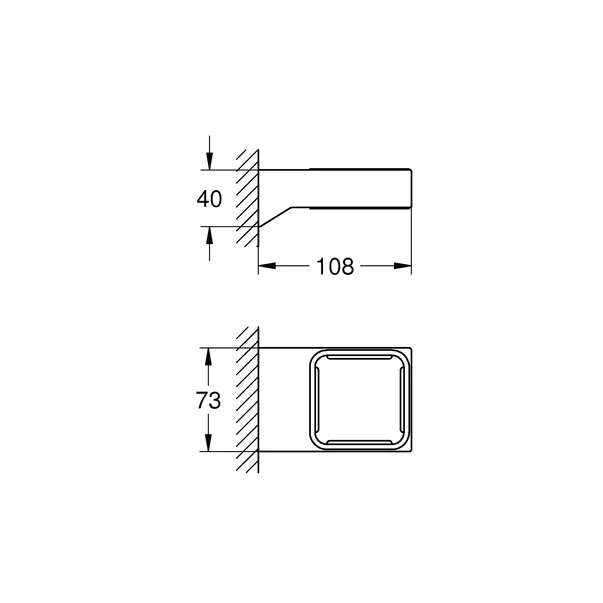 Suport pentru pahar sau dozator sapun Grohe Selection Cube [4]