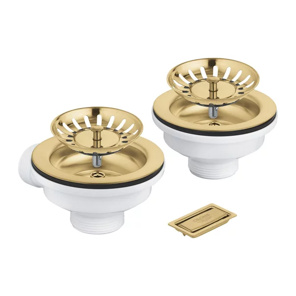 Set de scurgere pentru chiuveta dubla Grohe auriu [1]