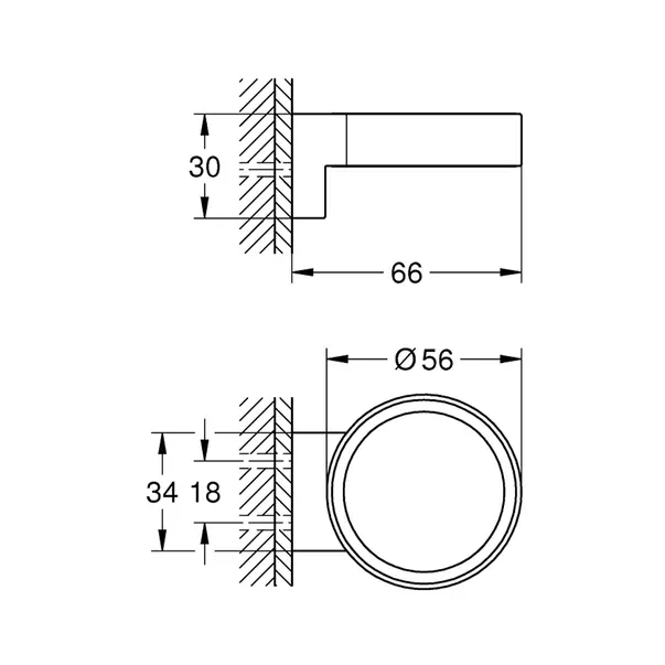 Suport Grohe Selection pentru pahar sau dozator sapun antracit periat Hard Graphite [6]