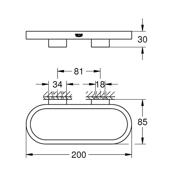 Inel portprosop Grohe Selection multifunctional antracit periat Hard Graphite [5]