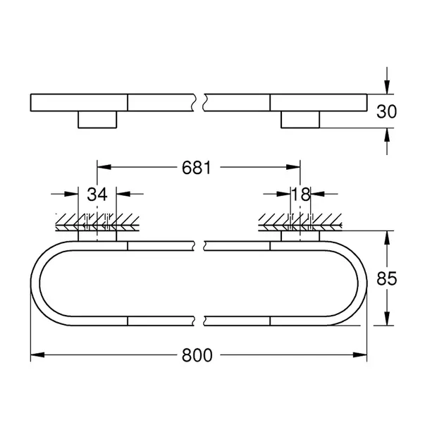Inel portprosop Grohe Selection 80 cm auriu periat Cool Sunrise [3]