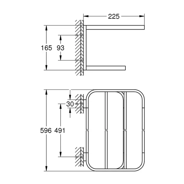Bara portprosop cu suport Grohe Selection 60 cm auriu lucios Cool Sunrise [3]