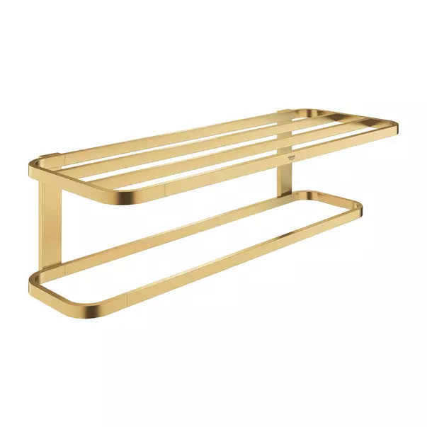 Cuiere si suporturi prosoape - Bara portprosop cu suport Grohe Selection 60 cm auriu periat Cool Sunrise