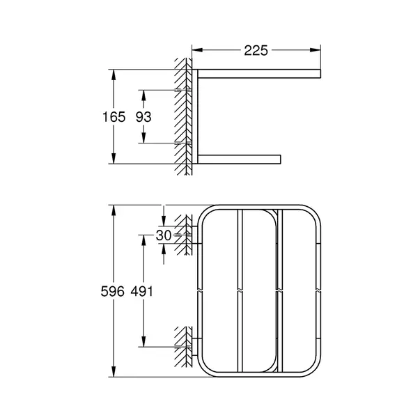 Bara portprosop cu suport Grohe Selection 60 cm auriu periat Cool Sunrise [3]