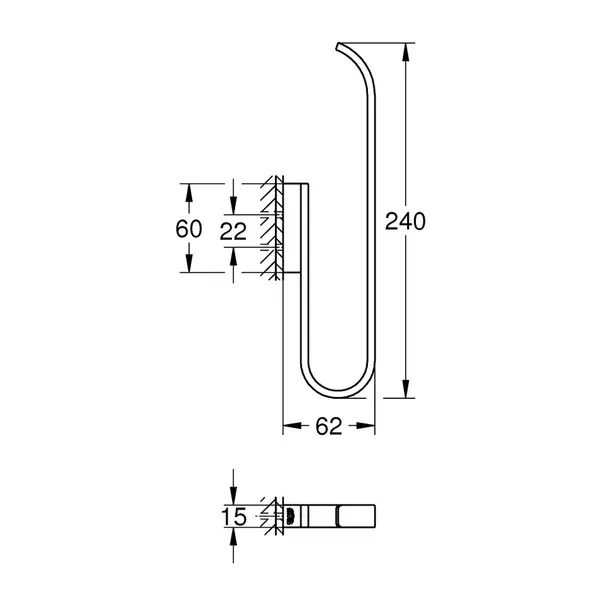 Suport rezerva hartie igienica Grohe Selection antracit periat Hard Graphite 2 role [3]