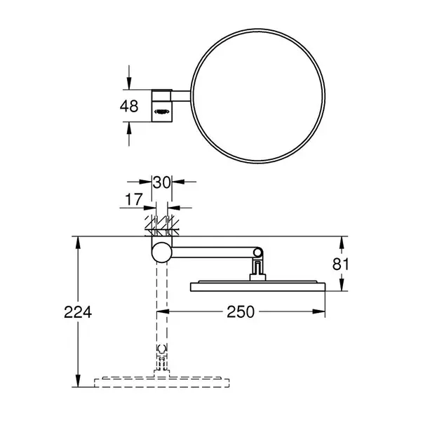 Oglinda cosmetica Grohe Selection crom lucios [3]